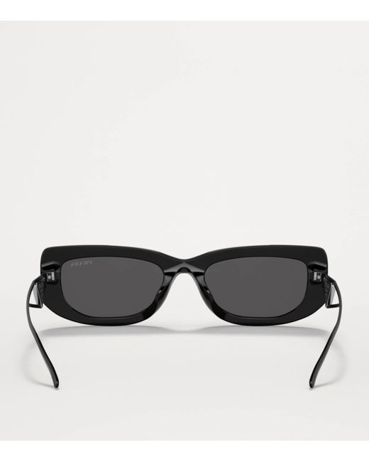 Prada Black Acetate Rectangle Pr14Ys Sunglasses