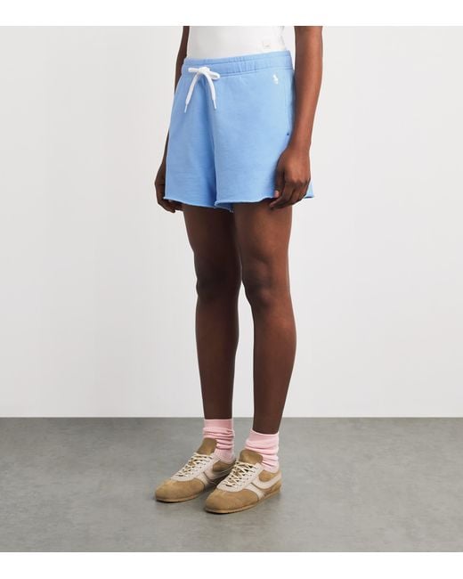 Polo Ralph Lauren Blue Fleece Cut-Off Shorts
