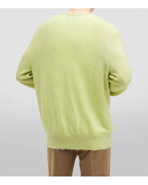 AllSaints Green Mohair-wool Kennedy Cardigan for men