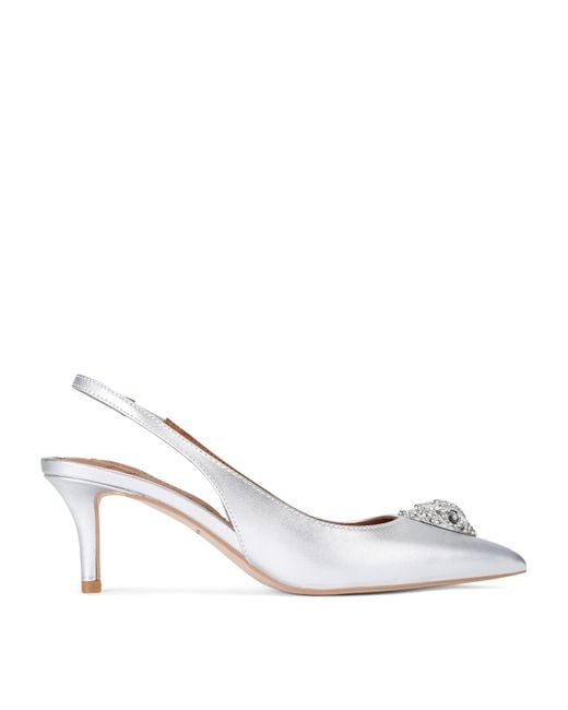 Kurt Geiger Metallic Leather Belgravia Slingback Pumps