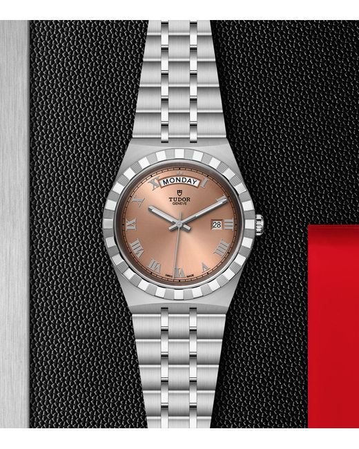 Tudor Gray Royal Day Stainless Steel Watch 41mm for men