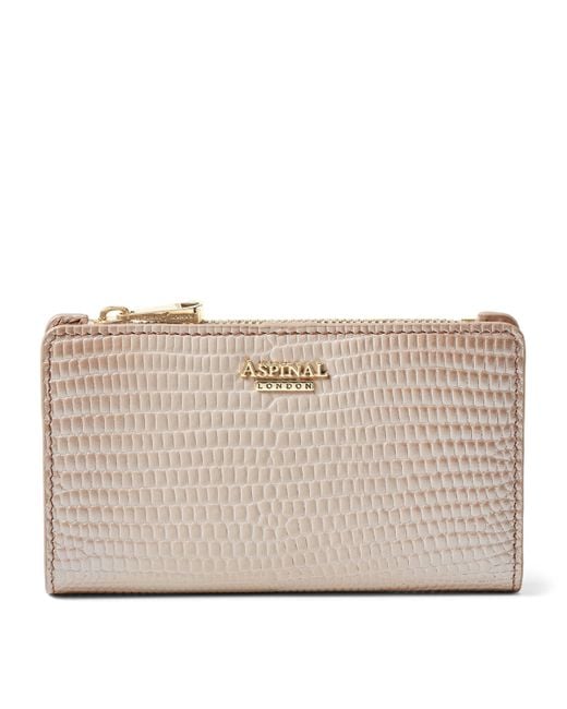 Aspinal Natural Patent Leather Mayfair Wallet