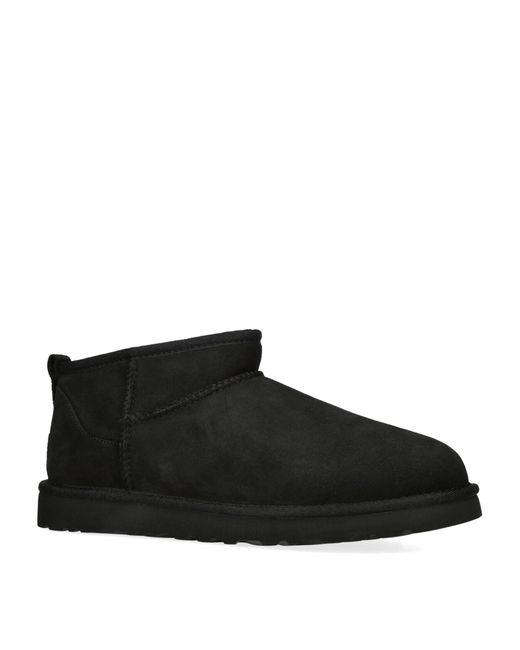 Ugg Black Suede Classic Ultra Mini Boots for men