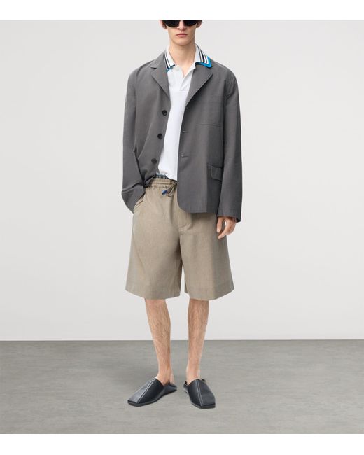 Loewe Natural Layered Drawstring Shorts for men