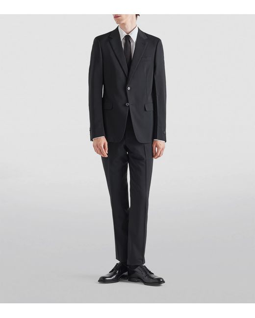 Prada Black Wool-Mohair Blazer for men