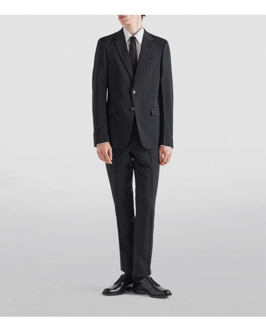 Prada Black Wool-Mohair Blazer for men