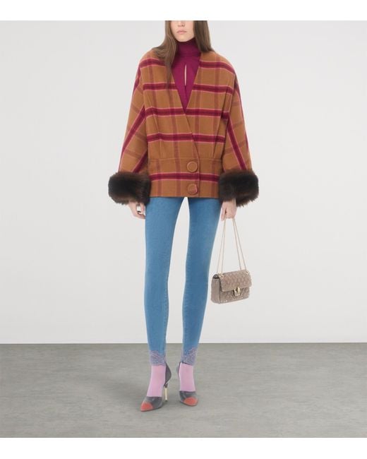 Valentino Pink Wool Tie-Neck Sweater