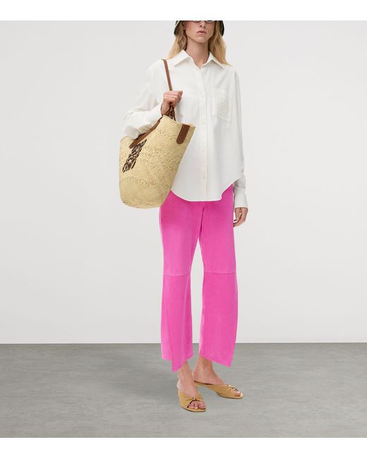 Loewe White X Paula's Ibiza Cotton-Blend Anagram Shirt