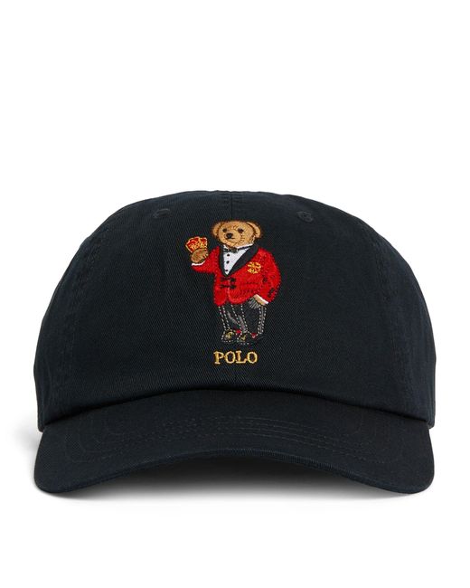 Polo Ralph Lauren Black Polo Bear Baseball Cap for men