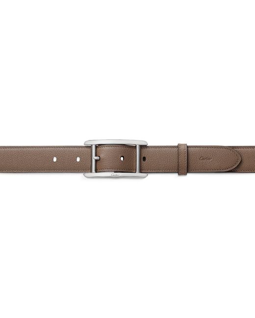 Cartier Brown Faux Leather Tank Belt for men