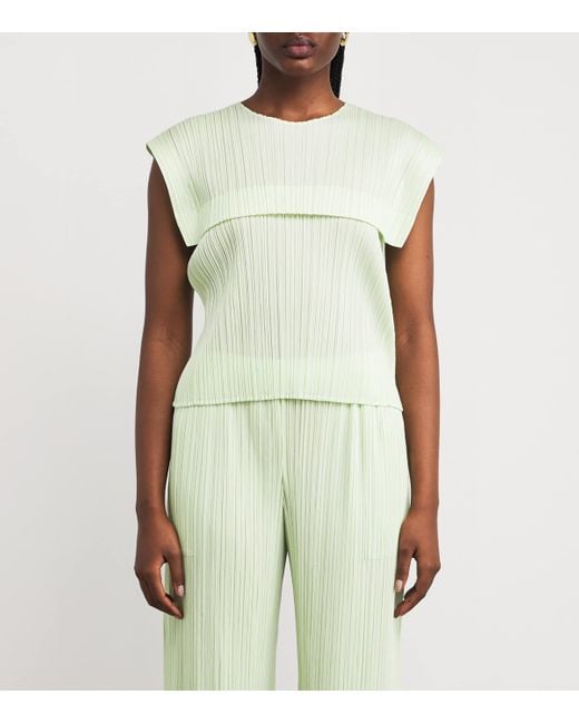 Pleats Please Issey Miyake Green Monthly Colors June Top