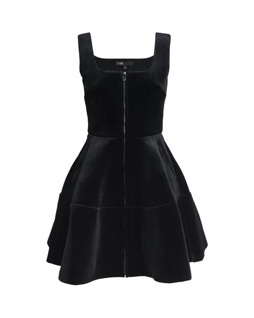 Maje Black Velvet Mini Dress