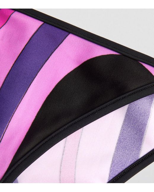 Emilio Pucci Purple Pucci Marmo Print Bikini Bottoms