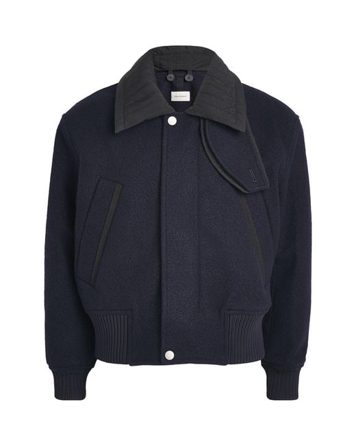 Craig Green Blue Wool Flight Jacket for men