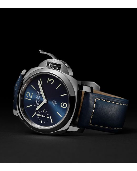 Panerai Blue Stainless Steel Luminor Watch for men