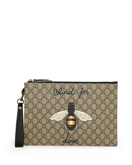 Gucci Natural Bestiary Pouch With Bee for men