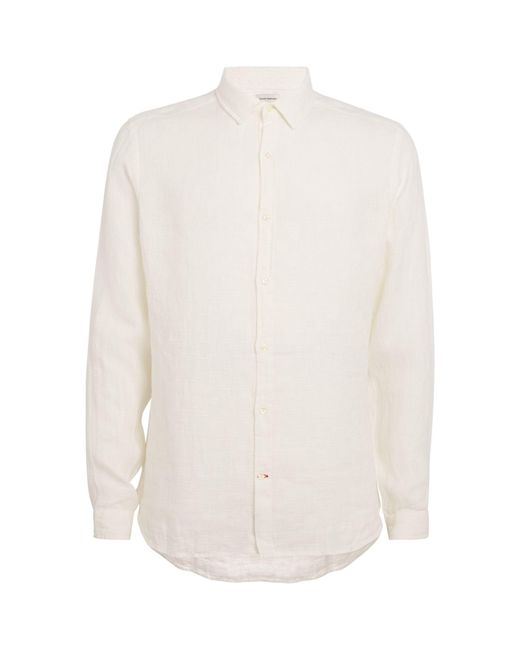 Oliver Spencer White Linen Conduit Shirt for men