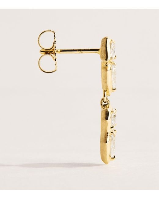 Jade Trau Metallic And Diamond Posey Stud Earrings