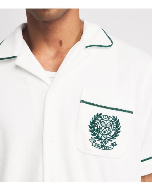Polo Ralph Lauren White X Wimbledon Cotton Terry Shirt for men