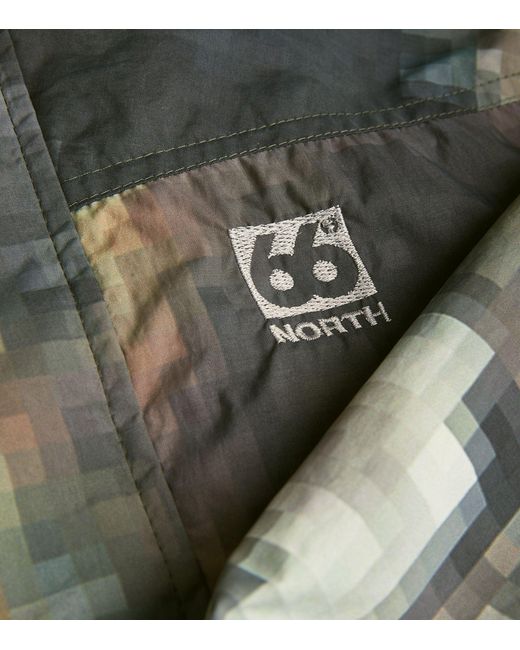 66 North Gray Laugardalur Print Anorak Jacket for men