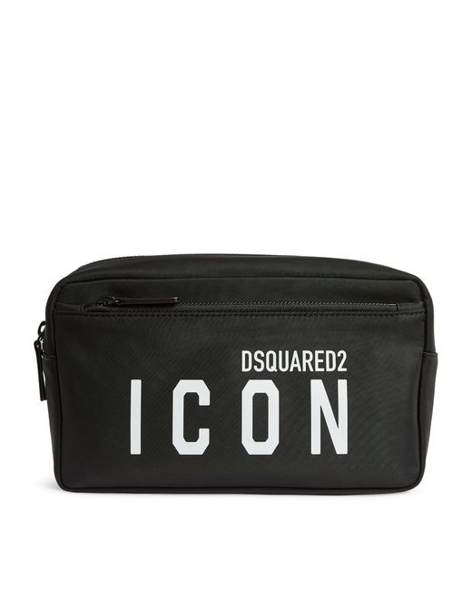 DSquared² Black Icon Wash Bag for men