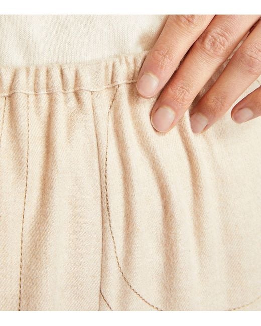Totême  Natural Monogram Wide-leg Trousers