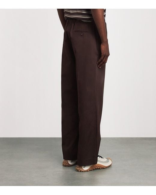 Sandro Brown Alpha Cotton Wide-Leg Trousers for men