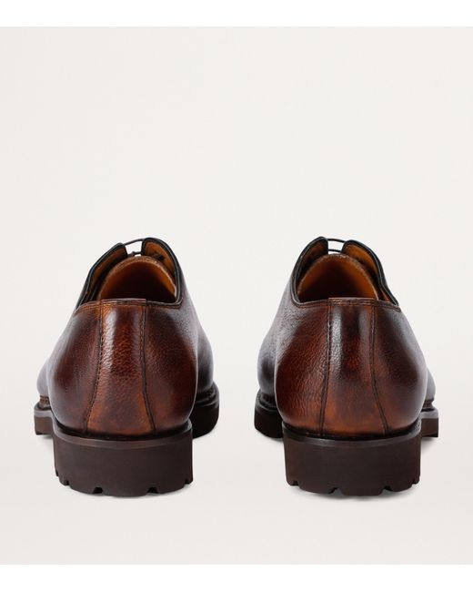 Bontoni Brown Leather De La Ville Oxford Shoes for men