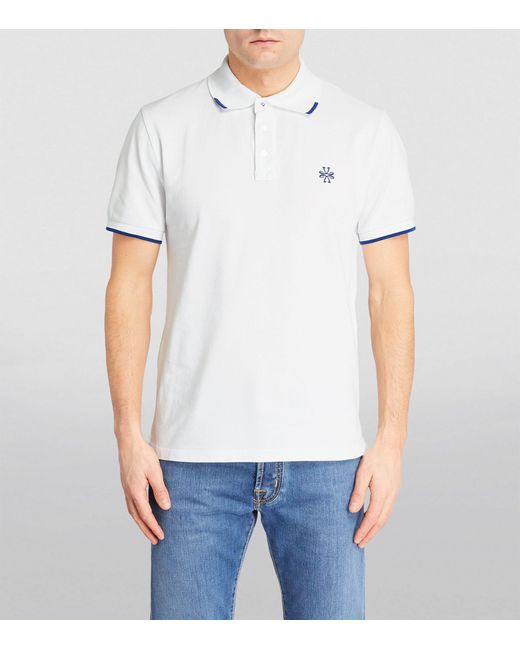 Jacob Cohen White Cotton Piqué Logo Polo Shirt for men