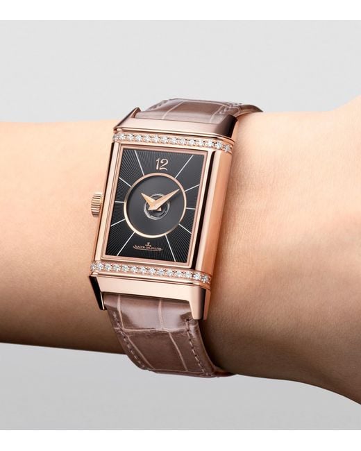 Jaeger-lecoultre Metallic And Diamond Reverso Classic Duetto Watch