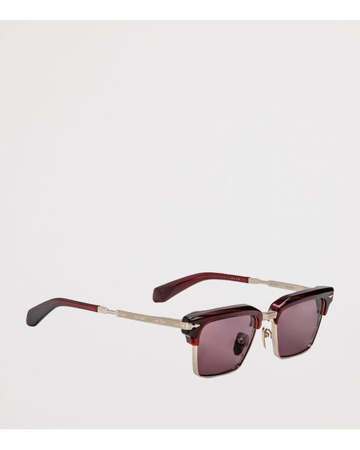 Jacques Marie Mage Purple Alin Rectangle Sunglasses