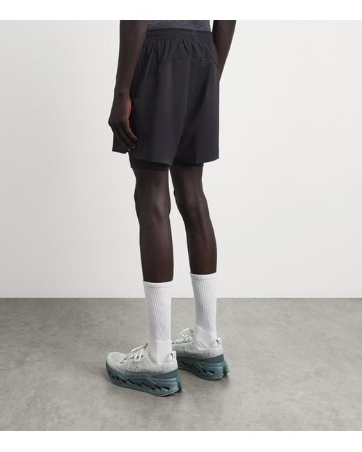 On Shoes Gray 2-In-1 Train Shorts for men