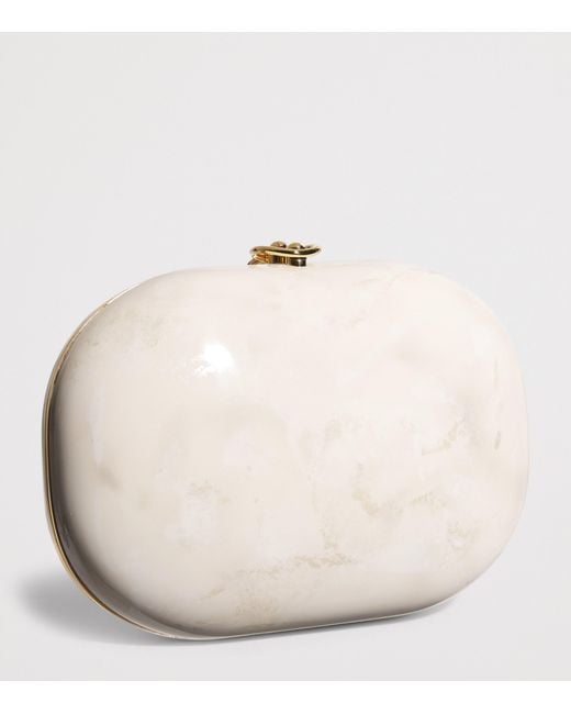Jeffrey Levinson Natural Oval Elina Clutch Bag