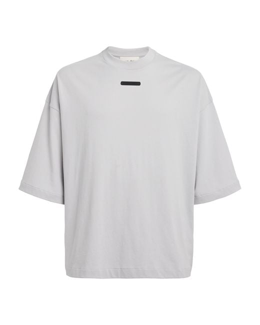 Fear Of God White Cotton Boxy Merch T-Shirt for men