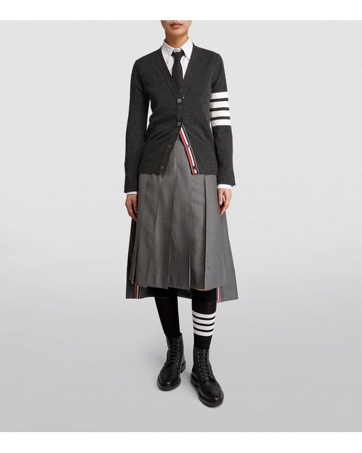 Thom Browne Black Cashmere 4-Bar Cardigan