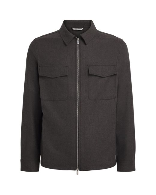 Marco Pescarolo Black Cashmere 2-Way Zip Jacket for men