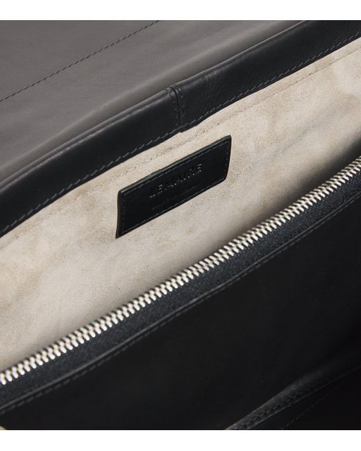 Lemaire Black Nappa Leather Gear Shoulder Bag
