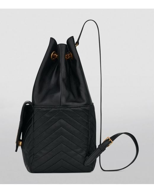 Saint Laurent Black Quilted Joe Backpack