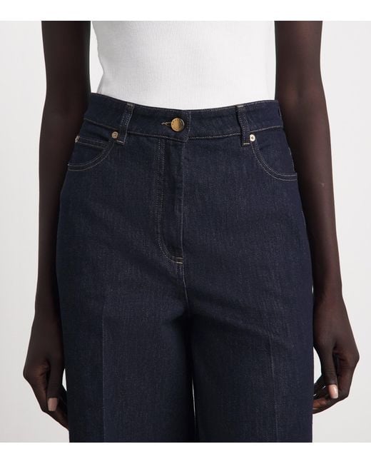 Agnona Blue Cotton-Cashmere Straight Jeans