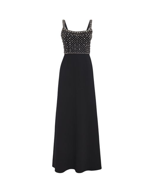 Jenny Packham Black Crystal-Embellished Moon Gown