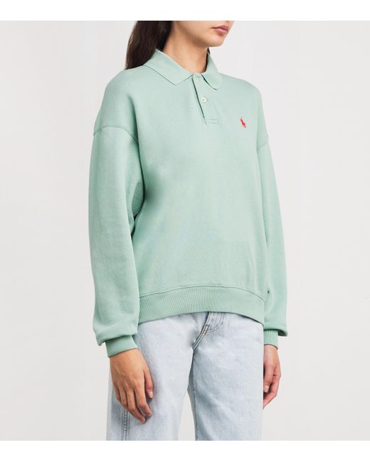 Polo Ralph Lauren Green Fleece Polo Sweatshirt