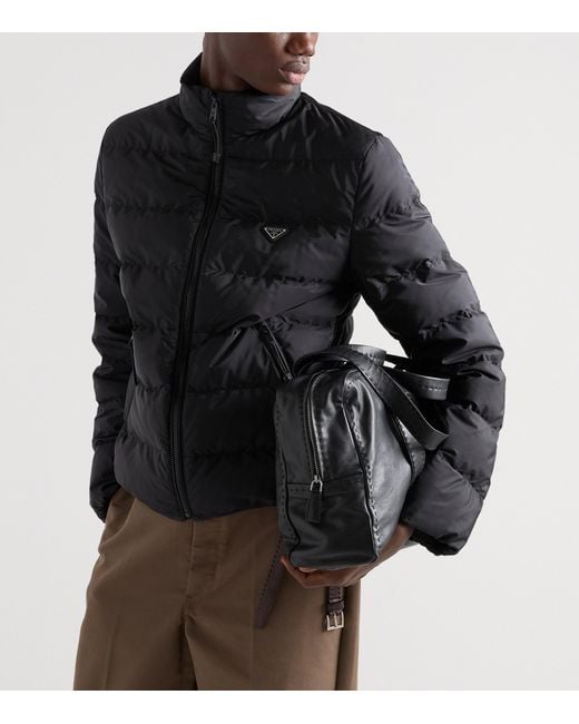 Prada Blue Re-Nylon Puffer Jacket for men