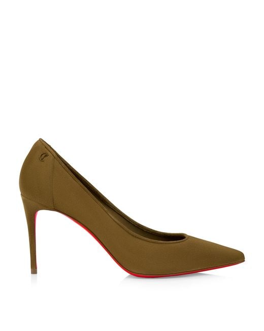 Christian Louboutin Natural Sporty Kate Velour Pumps 85