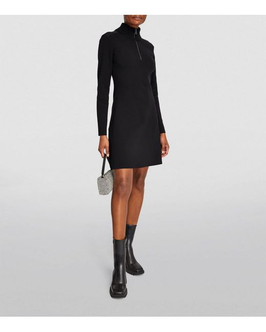 Moncler Black Knitted Midi Dress