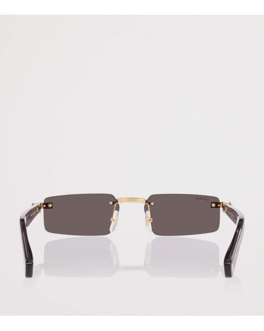 Cartier Metallic Narrow Rectangle Sunglasses for men
