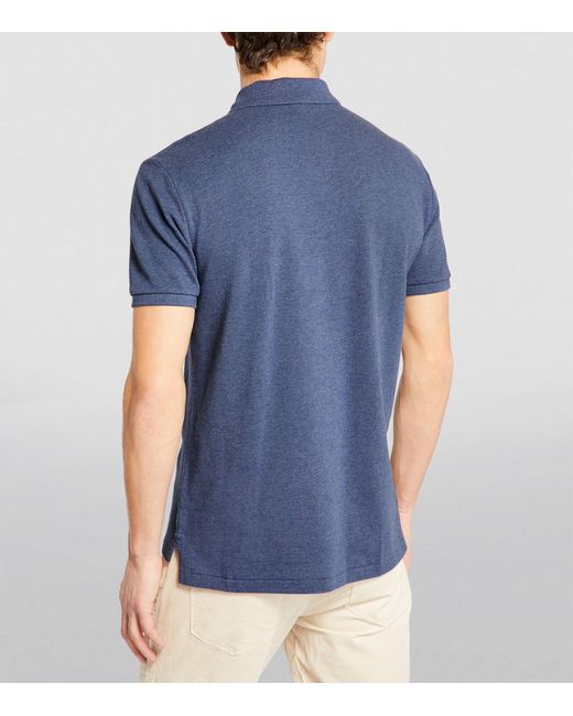 Polo Ralph Lauren Blue Mesh Custom-fit Polo Shirt for men