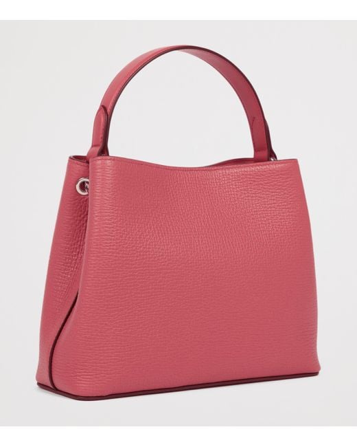 Smythson Pink Leather Day Cross-Body Bag