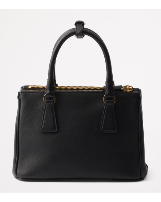 Prada Black Small Leather Galleria Top-Handle Bag