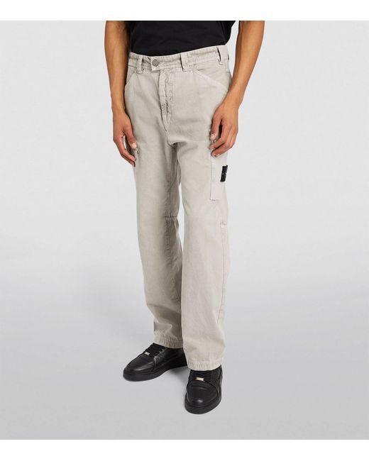 Stone Island Gray Closed Loop Straight Cargo Trousers for men