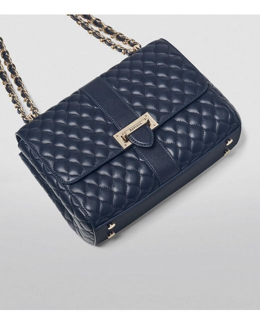 Aspinal Blue Large Lottie Shoulder Bag